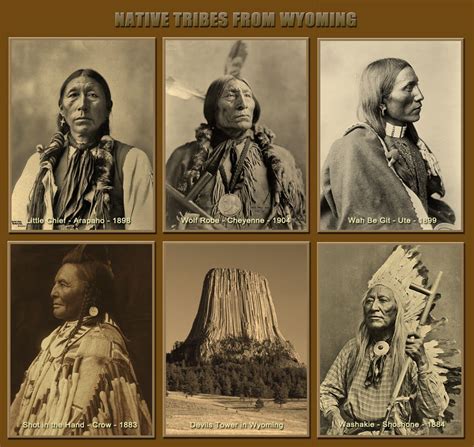 Native Tribes From Wyoming Photo En Noir Noir Et Blanc Amerindien