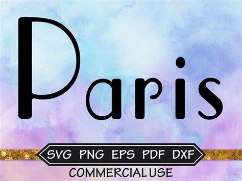 Paris Font Design Files For Use With Your Silhouette Studio Etsy