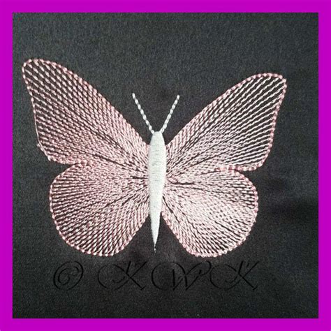 Single Butterfly Designbeautiful Swirl Butterfly Machine Embroidery