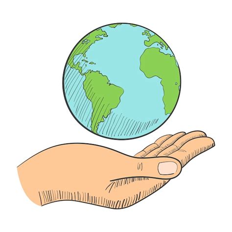 Premium Vector Illustration Of A Hand Holding Globe