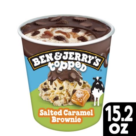 Ben Jerry S Topped Salted Caramel Brownie Ice Cream Pint Oz Bakers