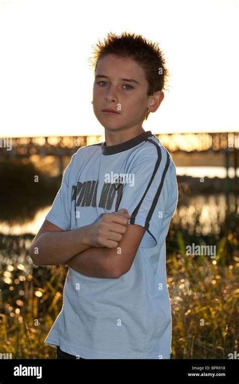 Angry Teenage Boy Stock Photo Alamy
