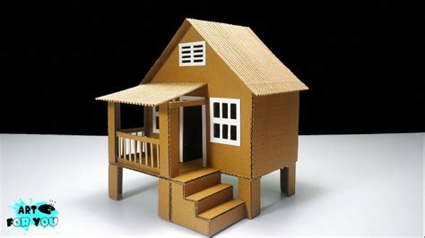 How To Make A Beautiful Cardboard House Make Small Cardboard House