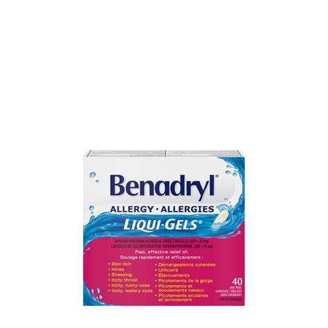 benadryl® allergy liqui gels® benadryl® canada