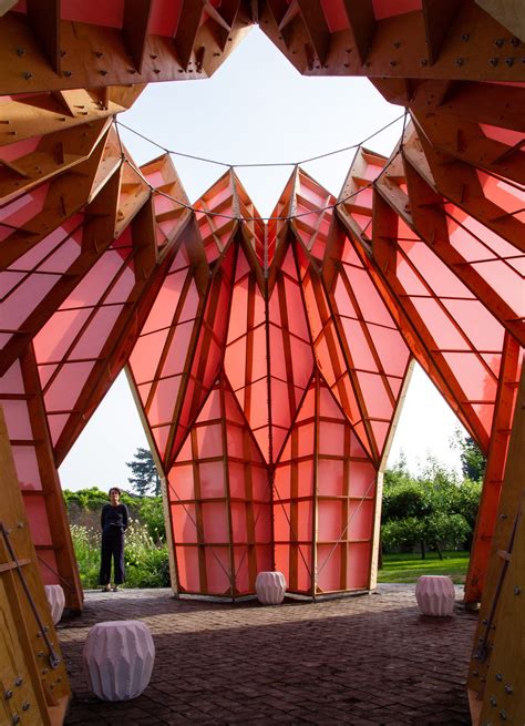 Studio Morison Construct Origami Like Pink Pavilion At The National