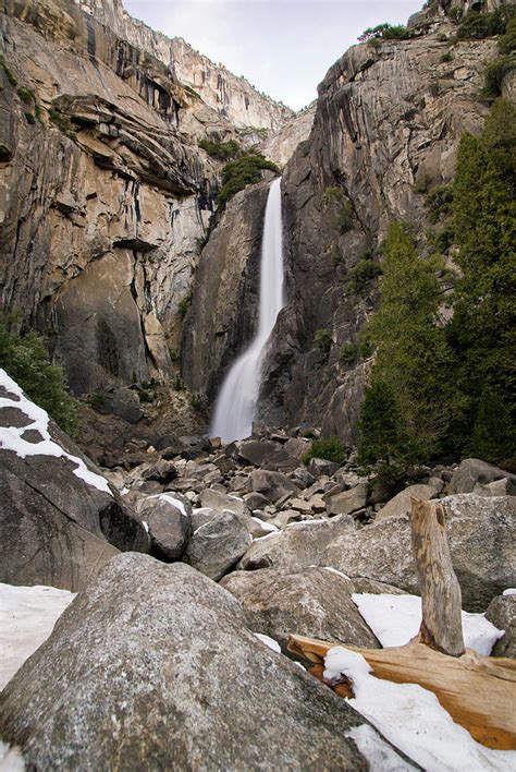 Lower Yosemite Falls In Winter Photograph By By Sathish Jothikumar