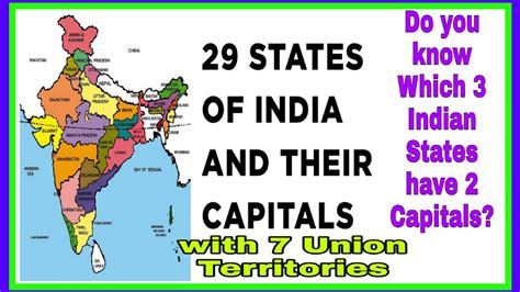 29 States Of India And Their Capitals In Political Map Map