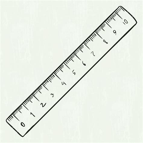 A Drawing Of A Ruler With Numbers On Its Side And The Word Measure Below