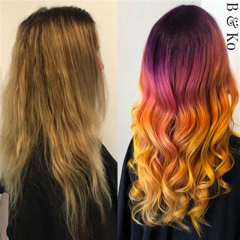 Before And After Sunset Hair Sunset Hair Fresh Hair Hair