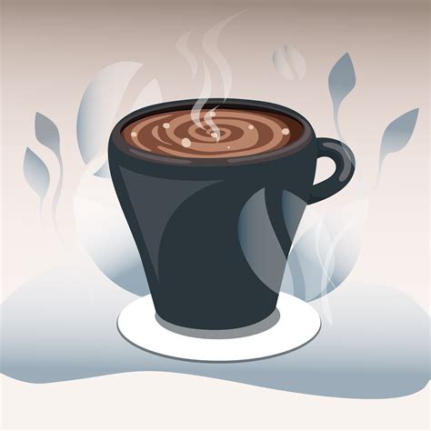Cup Of Coffee Or Hot Chocolate Cartoon Illustration By 09910190