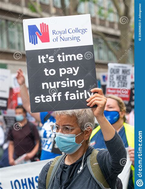 Nhs Workers Protest For A 15 Pay Rise London England Editorial Stock