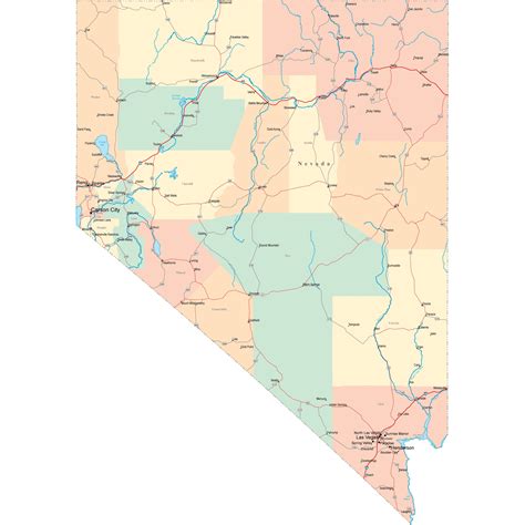 Nevada Road Map Nv Road Map Nevada Highway Map