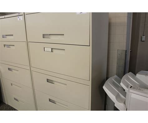 Click above to purchase now! GLOBAL BEIGE 5 DRAWER LATERAL FILE CABINET