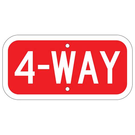 Aluminum 4 Way Intersection Sign R1 3a