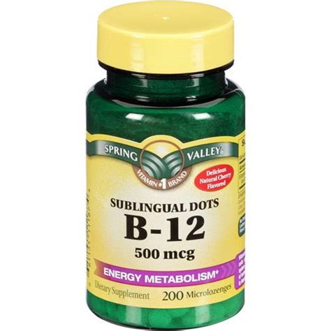 Spring Valley Vitamin B12 Sublingual 500 Mcg 200ct Health Vitamin
