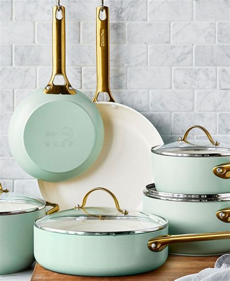 Greenpan Padova Healthy Ceramic Nonstick Cookware Set 10 Piece And Reviews Cookware Kitchen