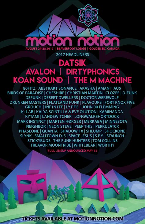 Motion Notion 2017 Lineup Stage 1 Reveal Rfestivals