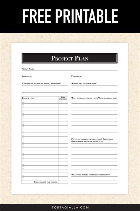 Student will not receive any points unless. Project Planning Template Printable | tortagialla