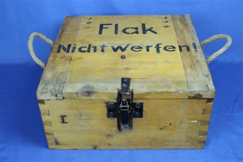 Military Antiques And Museum Gwo 0017 Wwii German Box For 88mm Flak
