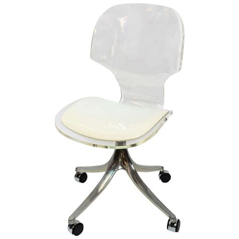 Amazon's choice for lucite office chair. Stunning 1960's Lucite Desk Chair on Chrome Swivel Base at ...