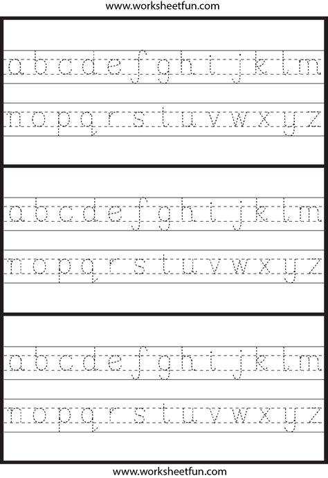 Smalllettersfun Tracing Letters Handwriting Worksheets For