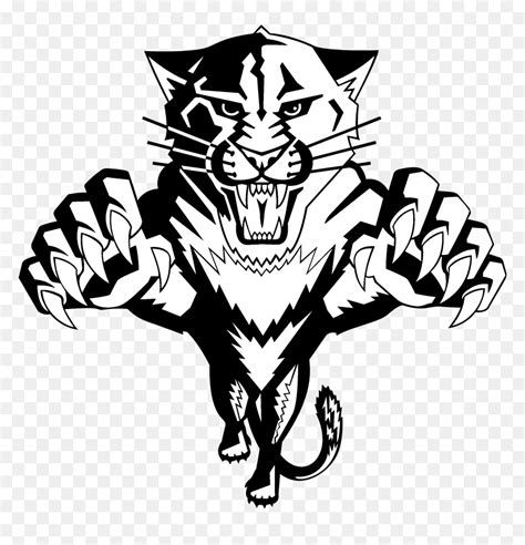 Florida Panthers Logo Black And White Panther Logo Png Transparent