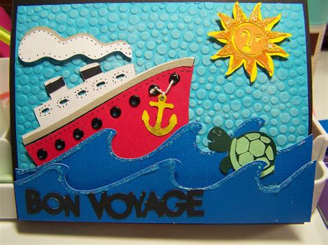 Bon Voyage Card Bon Voyage Cards Punch Cards Cricut Cards