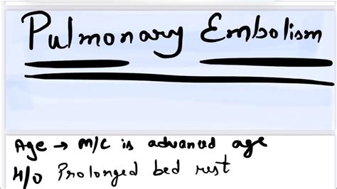 Pulmonary Embolism Ecg S1q3t3 Mnemonic Youtube