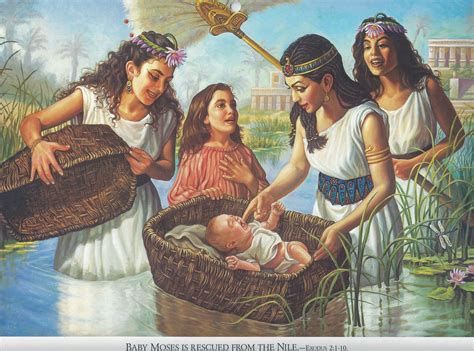 Moses Found By Pharoahs Daughter Bible Pictures Baby Moses Bible