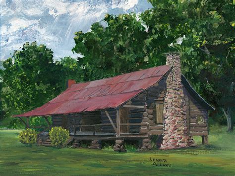 Dogtrot House In Louisiana Painting By Lenora De Lude Pixels