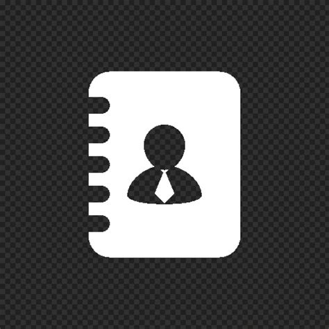 Free White Contacts Address Book Icon Png Citypng