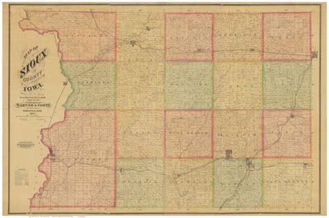 Sioux County Iowa 1884 Old Map Reprint Old Maps