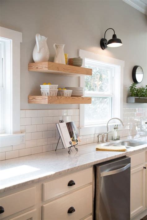 So even though farmhouse kitchens tend to pair well with stone backsplashes, you can still choose to use a white subway tile to contrast your wood cabinets, stone floors and butcher block countertops. 70+ Stunning White Cabinets Kitchen Backsplash Decor Ideas ...