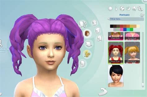 Curls Pigtails For Girls Sims 4 Hair