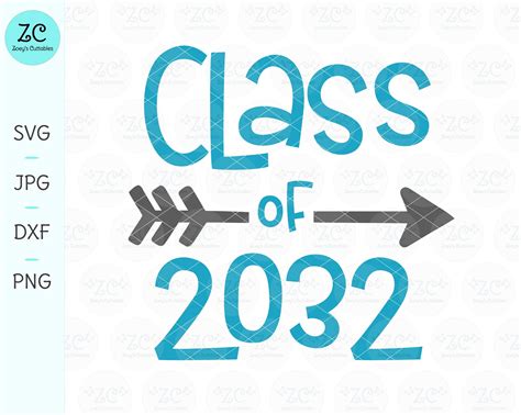 Class Of 2032 Svg Graduation Svg Class Of End Of School Etsy Uk