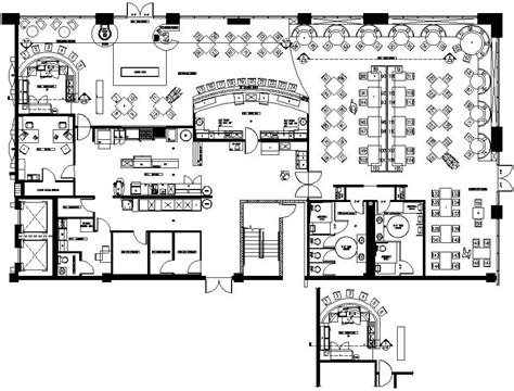 Restaurant Floor Plan Dwg File Cadbull