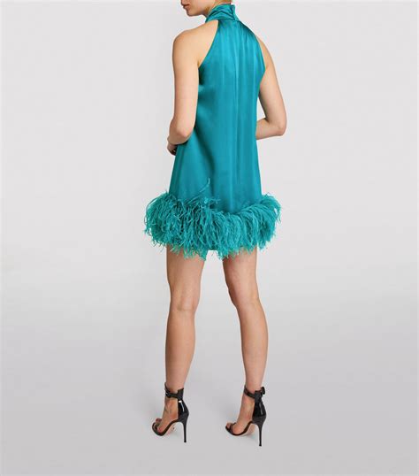 Feather Trim Cynthia Mini Dress