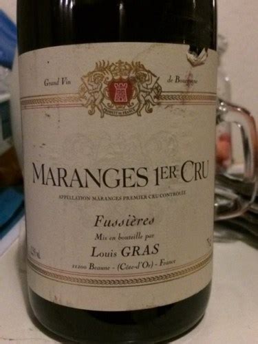 Louis Gras Fussi Res Maranges Er Cru Vivino Us