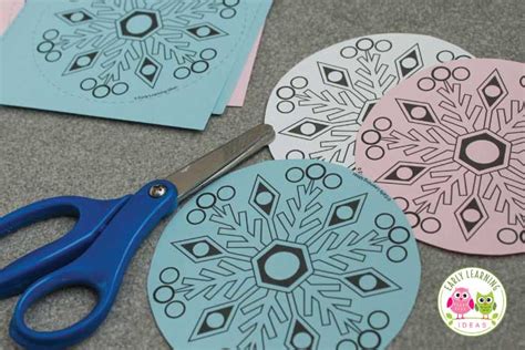 Simple Snowflake Fine Motor Activity For Kids Free Printable Early