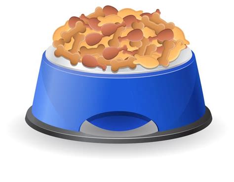 Dog Bowl With Food Vector Illustration 513613 Vector Art At Vecteezy