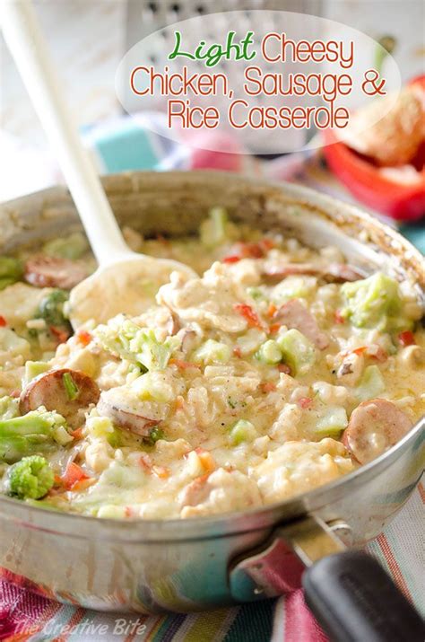 Whether you're hosting a friendly gathering or serving a weeknight family dinner, one of these casseroles is sure to be just right for the occasion. Light Cheesy Chicken, Sausage & Rice Casserole is filled ...