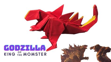 Paper Art Paper Crafts Yellow Paper How To Make Paper Godzilla