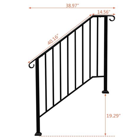 Salonmore Handrail Picket 3 Fits 3 Or 4 Steps Matte Black Stair Rail