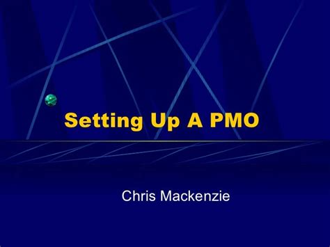 Setting Up A Pmo