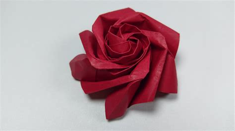 An Origami Rose Designed By Me Inspired From Naomiki Sato Rose Rcrafts