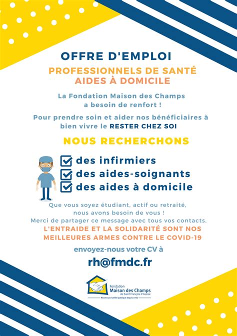 OFFRE EMPLOI | Fondation Maison Des Champs