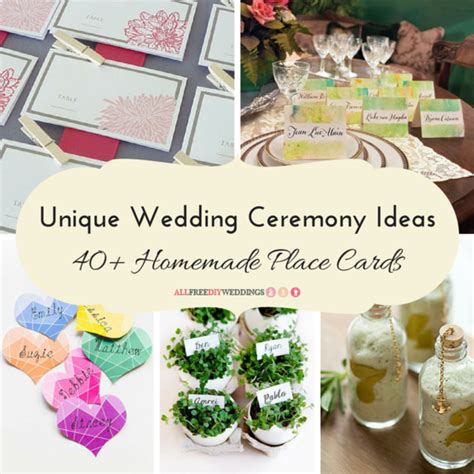Unique Wedding Ceremony Ideas 40 Homemade Place Cards