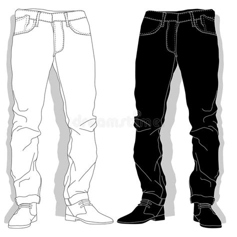 Male Jeans Vector Stock Vector Illustration Of Fashionable 97571198