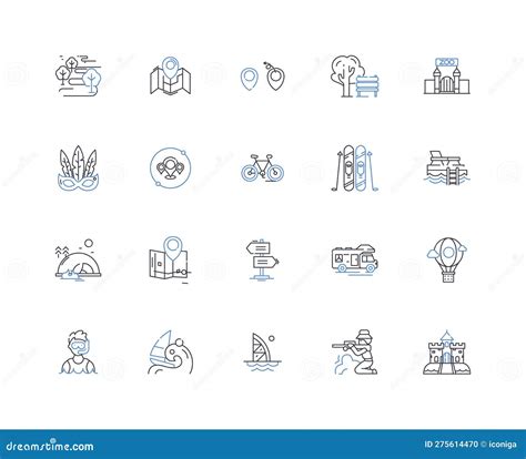 Pilgrimage Line Icons Collection. Devotion, Sacred, Journey, Faith