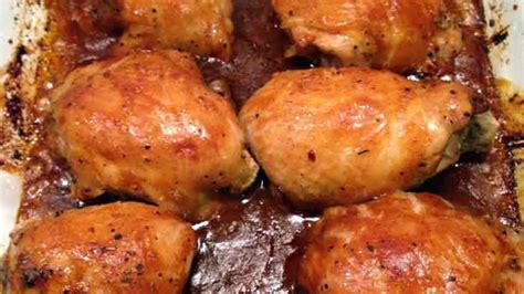 Place chicken in a casserole dish. Oven Barbecue Chicken - A Complete BBQ Dinner With ...
